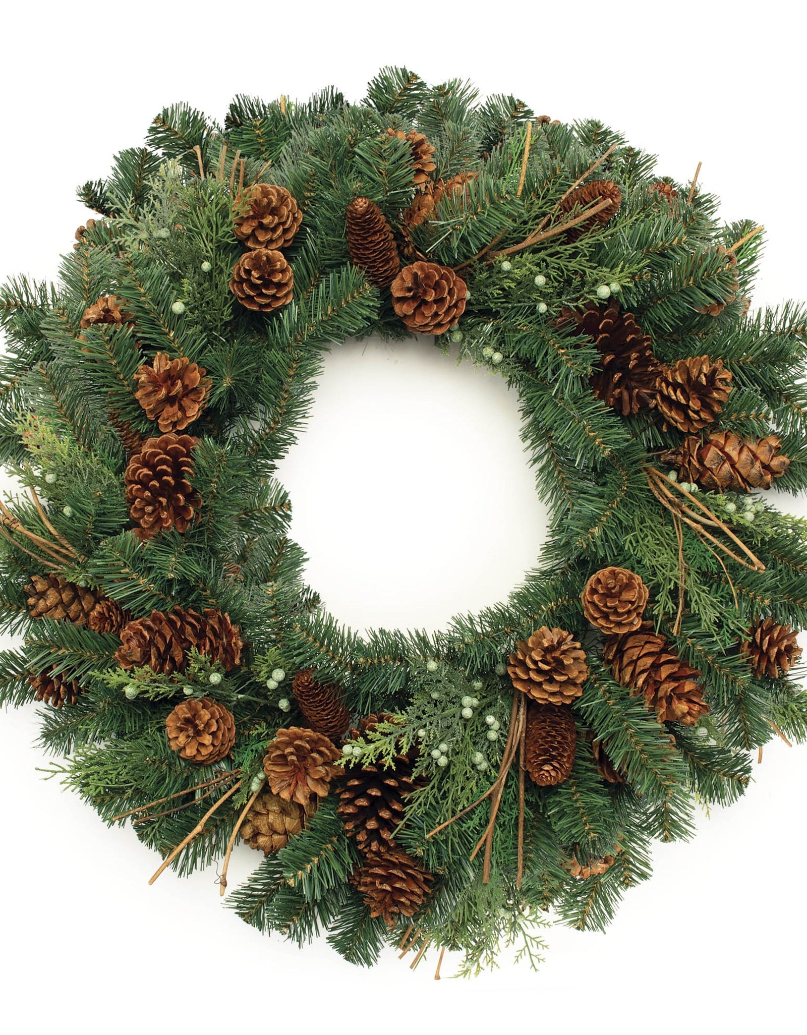 Mixed Pine and Pinecone Wreath 32"D