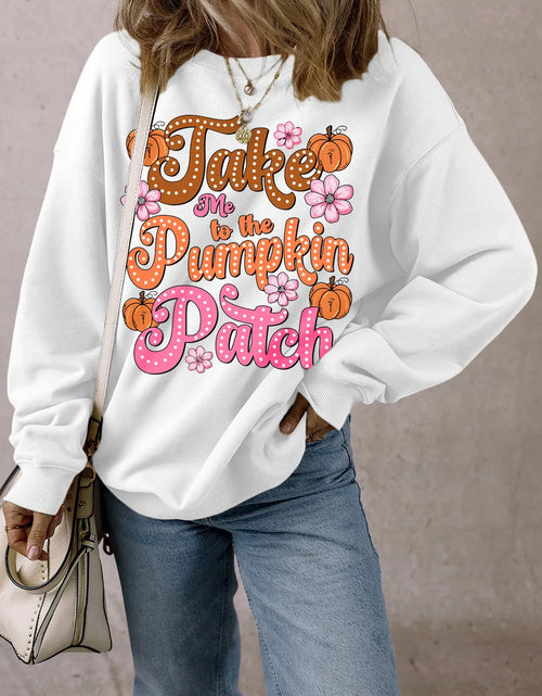Load image into Gallery viewer, Letter Graphic Long Sleeve Sweatshirt
