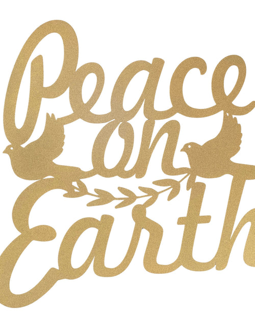 Load image into Gallery viewer, Cut Metal Peace on Earth Plaque 15.5"H

