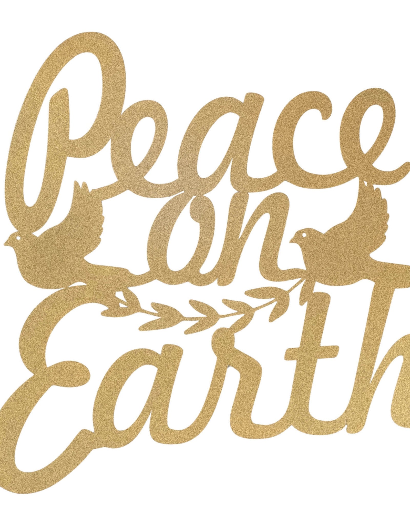 Cut Metal Peace on Earth Plaque 15.5"H