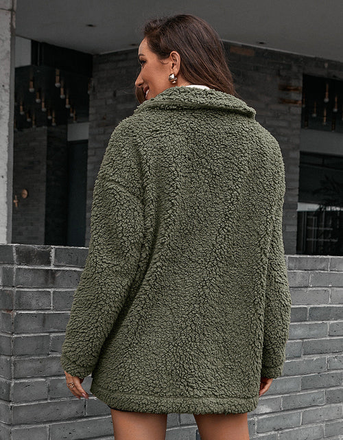 Load image into Gallery viewer, Ivy Lane Zip-Up Collared Teddy Jacket
