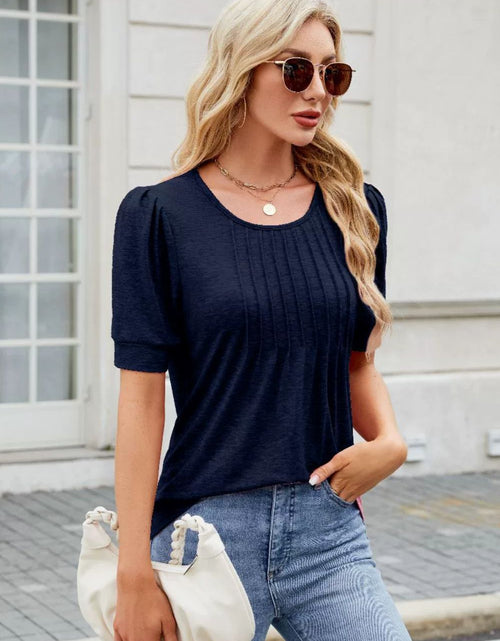 Load image into Gallery viewer, Round Neck Short Sleeve T-Shirt

