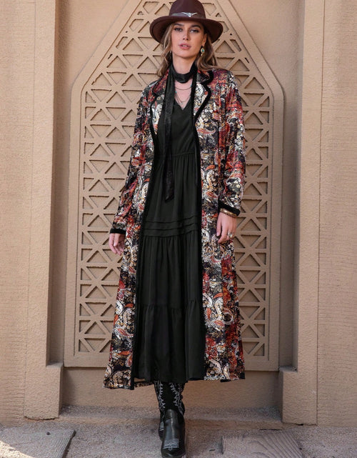 Load image into Gallery viewer, Printed Open Front Long Sleeve Outerwear
