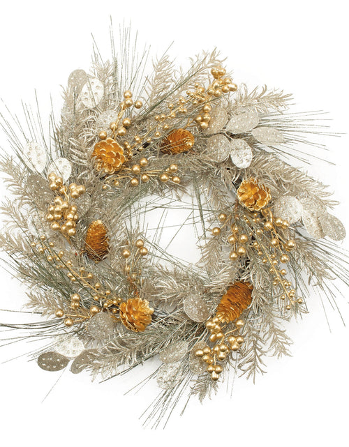 Load image into Gallery viewer, Mixed Pine Eucalyptus Berry Wreath 20"D

