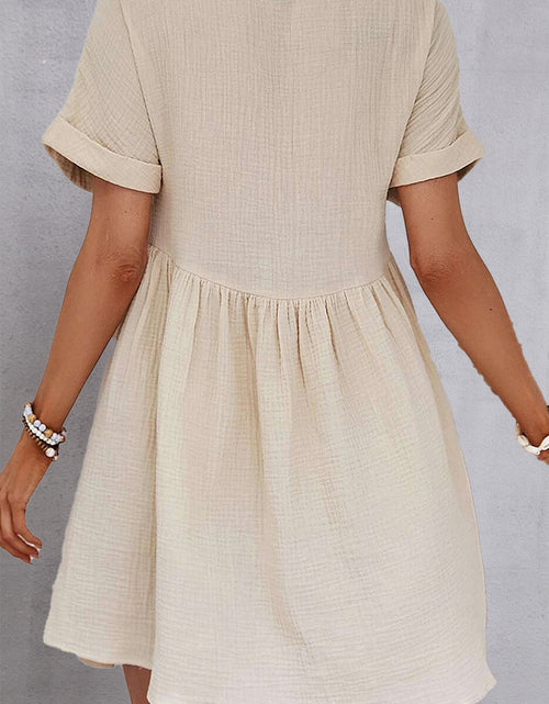 Load image into Gallery viewer, V-Neck Short Sleeve Dress
