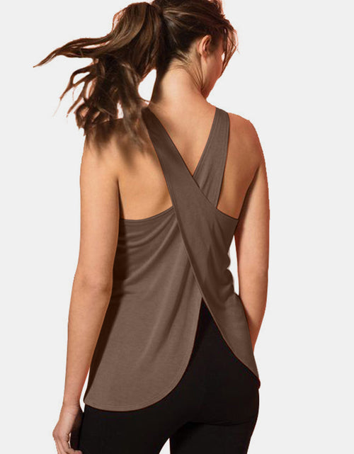 Load image into Gallery viewer, Crisscross Scoop Neck Active Tank

