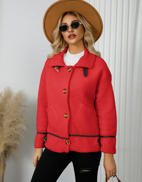 Load image into Gallery viewer, Pocketed Button Down Collared Neck Jacket
