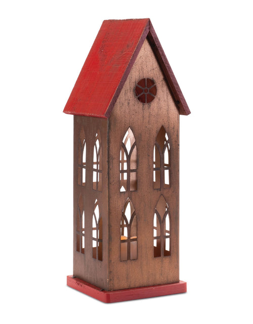 Load image into Gallery viewer, LED Church with Candle 17.5"H
