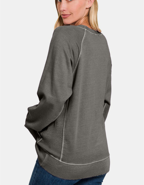 Load image into Gallery viewer, Zenana Round Neck Long Sleeve Sweatshirt
