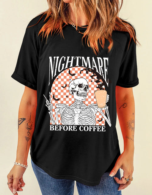 Load image into Gallery viewer, Graphic Round Neck Short Sleeve T-Shirt
