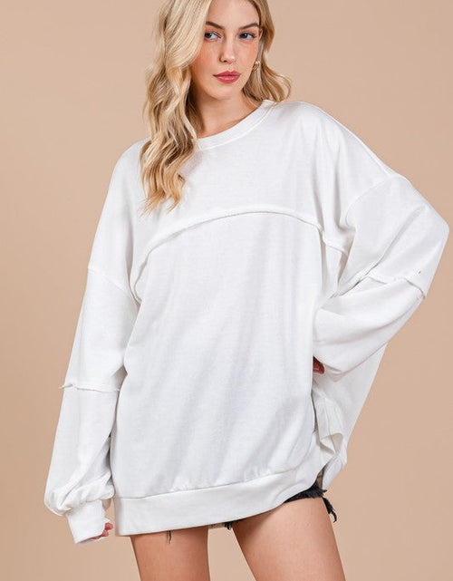 Load image into Gallery viewer, Ces Femme Exposed Seam Long Sleeve Sweatshirt
