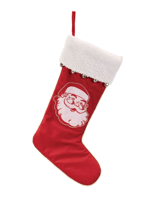 Load image into Gallery viewer, Santa Face Stocking 23"H
