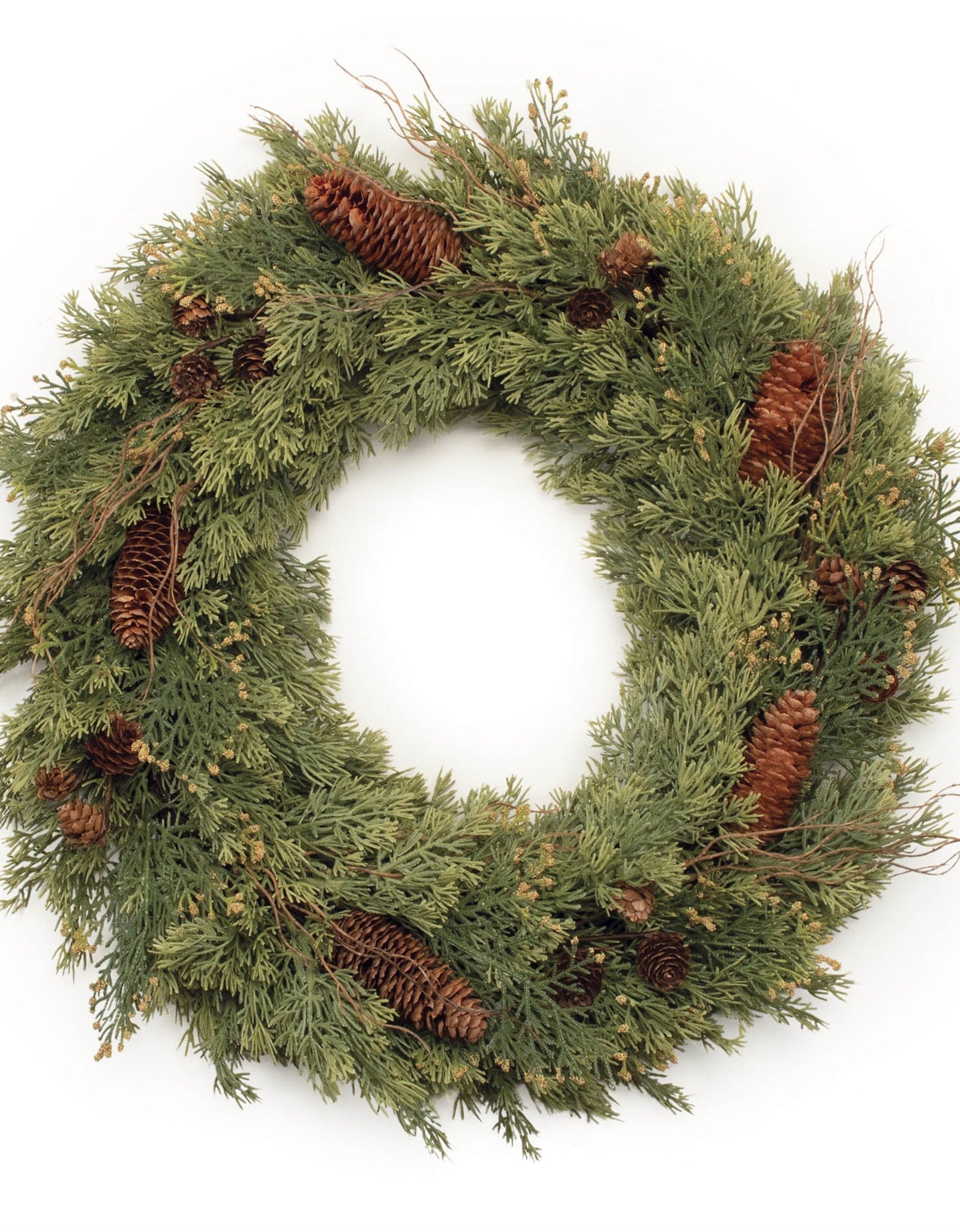 Pine and Pinecone Wreath 22"D