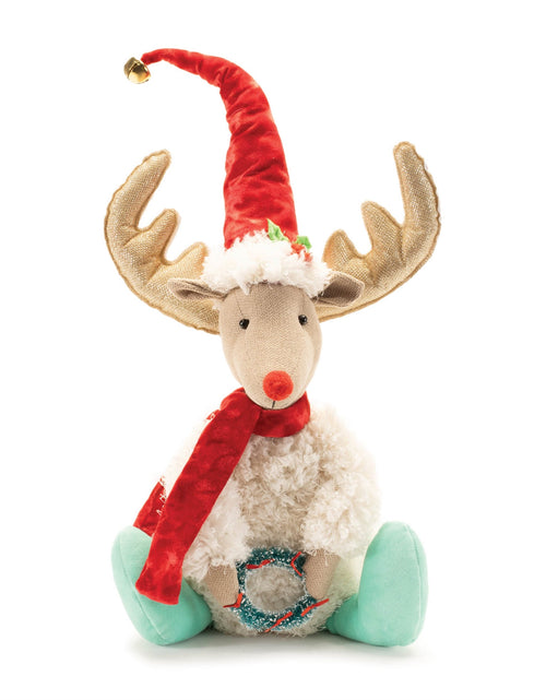 Load image into Gallery viewer, Plush Reindeer Shelf Sitter 20"H
