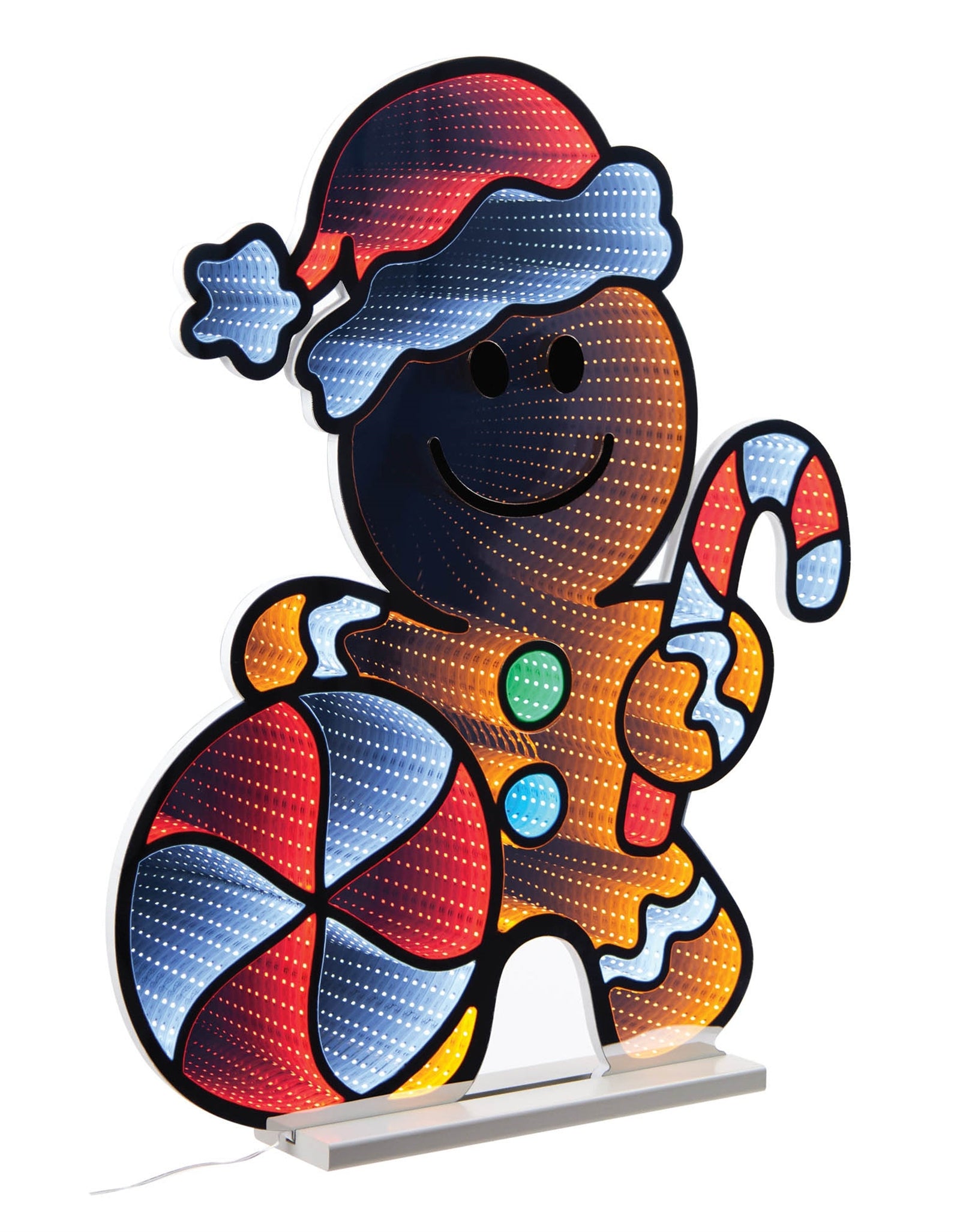 Peppermint Gingerbread Man Ekkolight 29.5"H