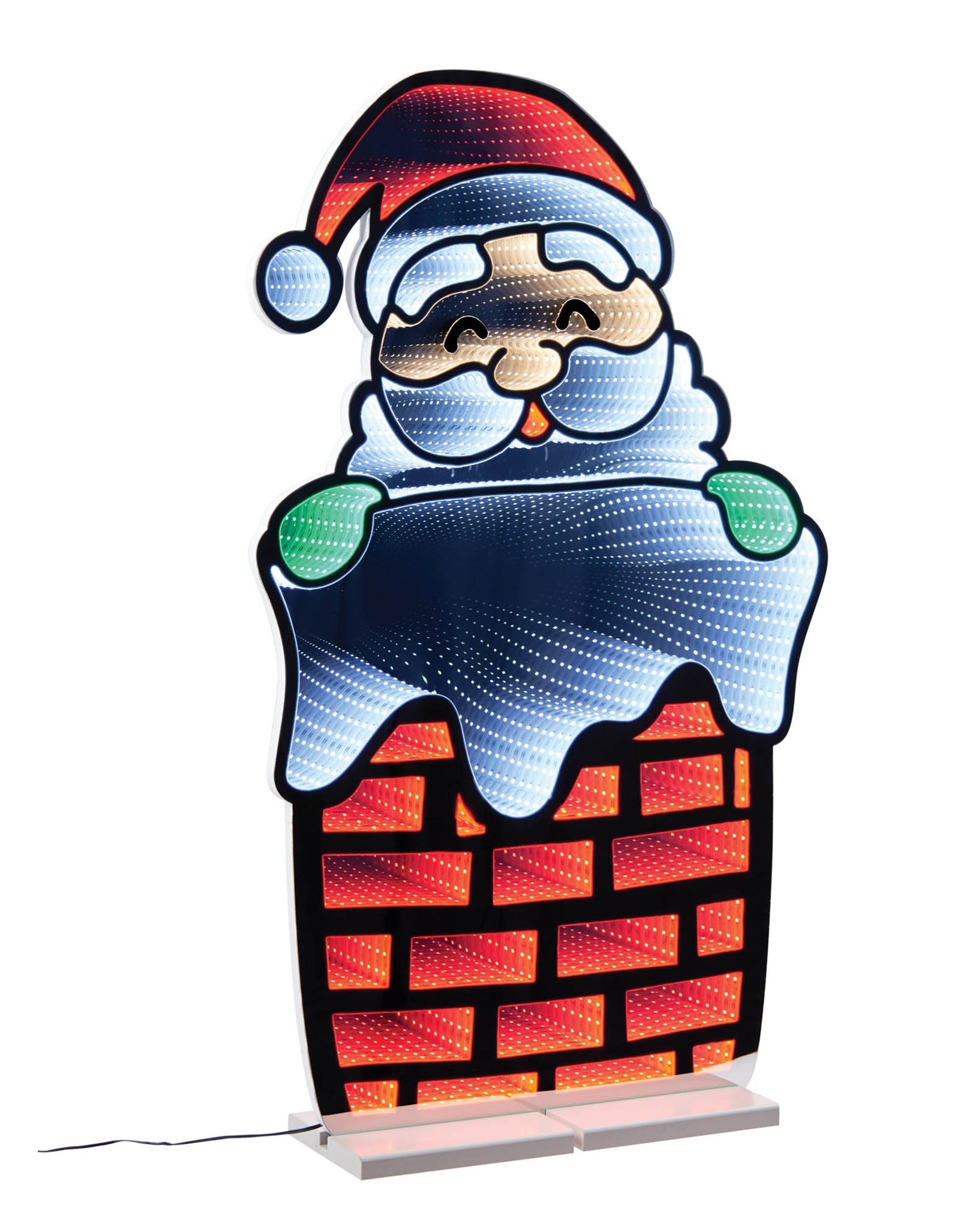 Santa in Chimney Ekkolight 35"H
