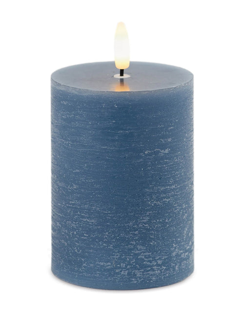 Load image into Gallery viewer, FIA Wick Blue Pillar Candle (Set of 2)
