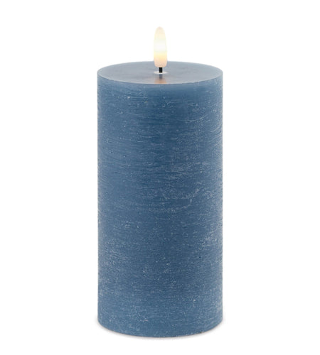 FIA Wick Blue Pillar Candle (Set of 2)