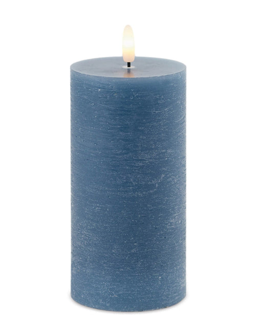 Load image into Gallery viewer, FIA Wick Blue Pillar Candle (Set of 2)
