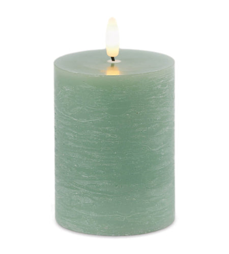 FIA Wick Green Pillar Candle (Set of 2)