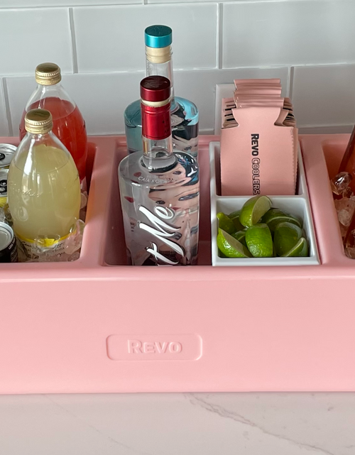 Load image into Gallery viewer, REVO Party Barge Cooler | Pink Coral | Insulated Beverage Tub by REVO COOLERS, LLC
