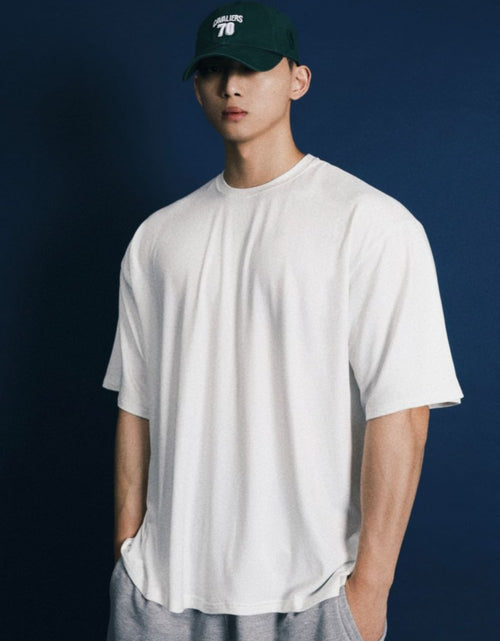 Load image into Gallery viewer, Men's Plus Size Round Neck Half Sleeve T-Shirt
