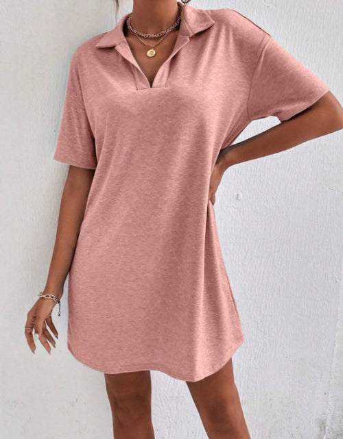 Load image into Gallery viewer, Johnny Collar Short Sleeve Polo Dress
