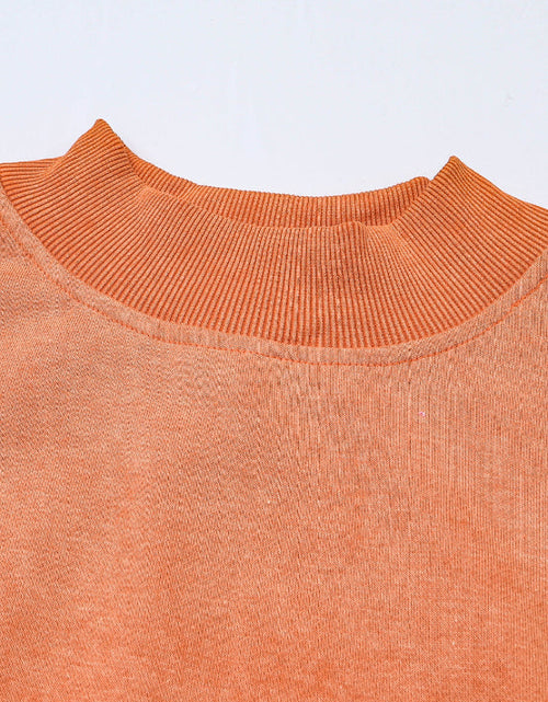 Load image into Gallery viewer, Mock Neck Dropped Shoulder Sweatshirt
