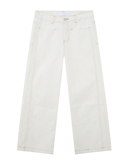 Load image into Gallery viewer, Straight Leg Jeans with Stitch Detail
