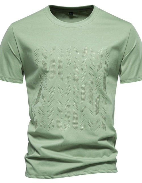 Load image into Gallery viewer, Men's Round Neck Geometric Embroidered T-Shirt
