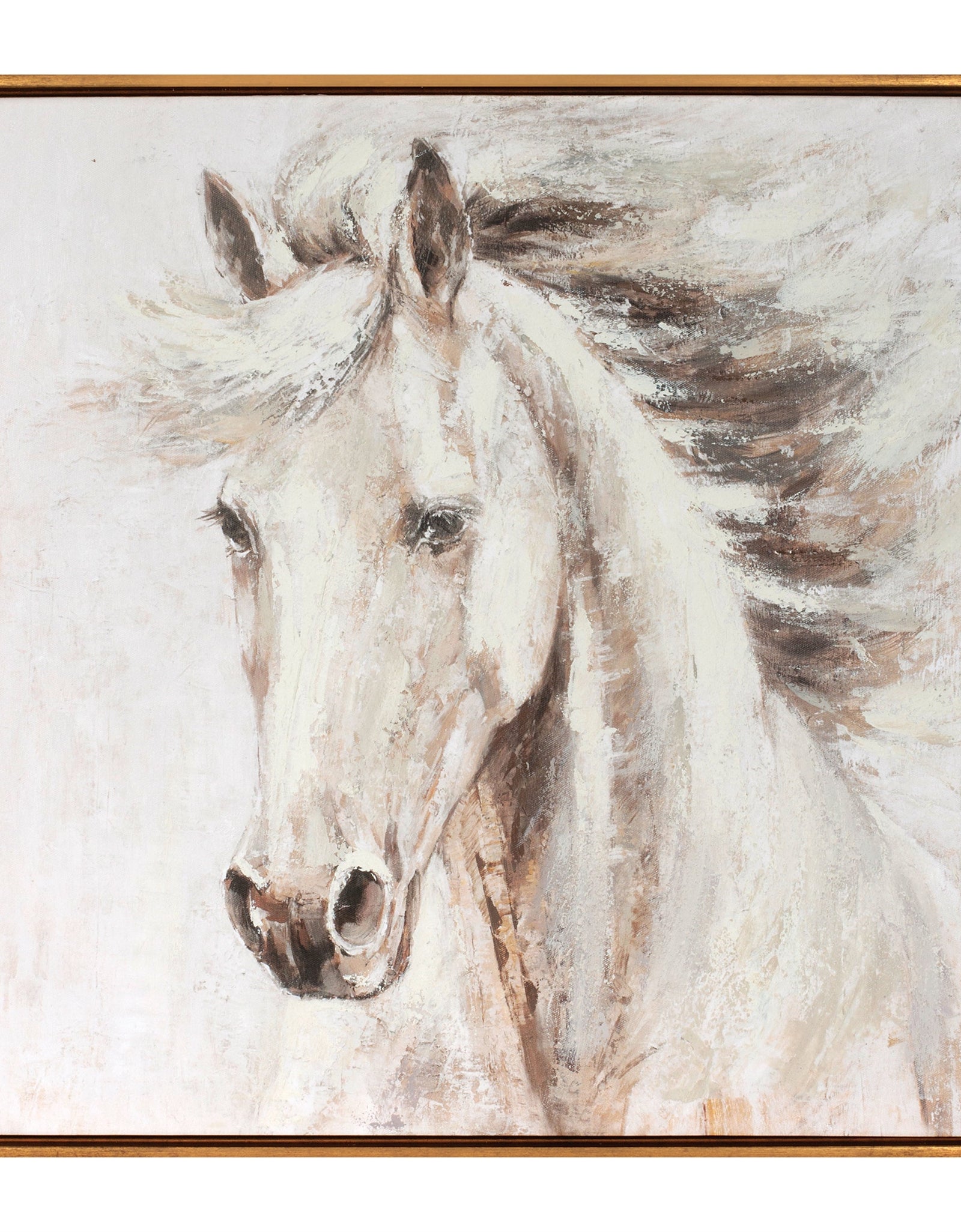 Framed Horse Canvas Art 24"SQ