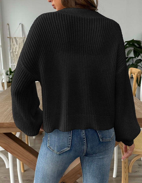 Load image into Gallery viewer, V-Neck Button Up Long Sleeve Cardigan
