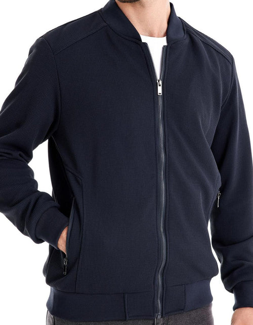 Load image into Gallery viewer, Men's Waffle Knit Baseball Collar Zip Up Jacket

