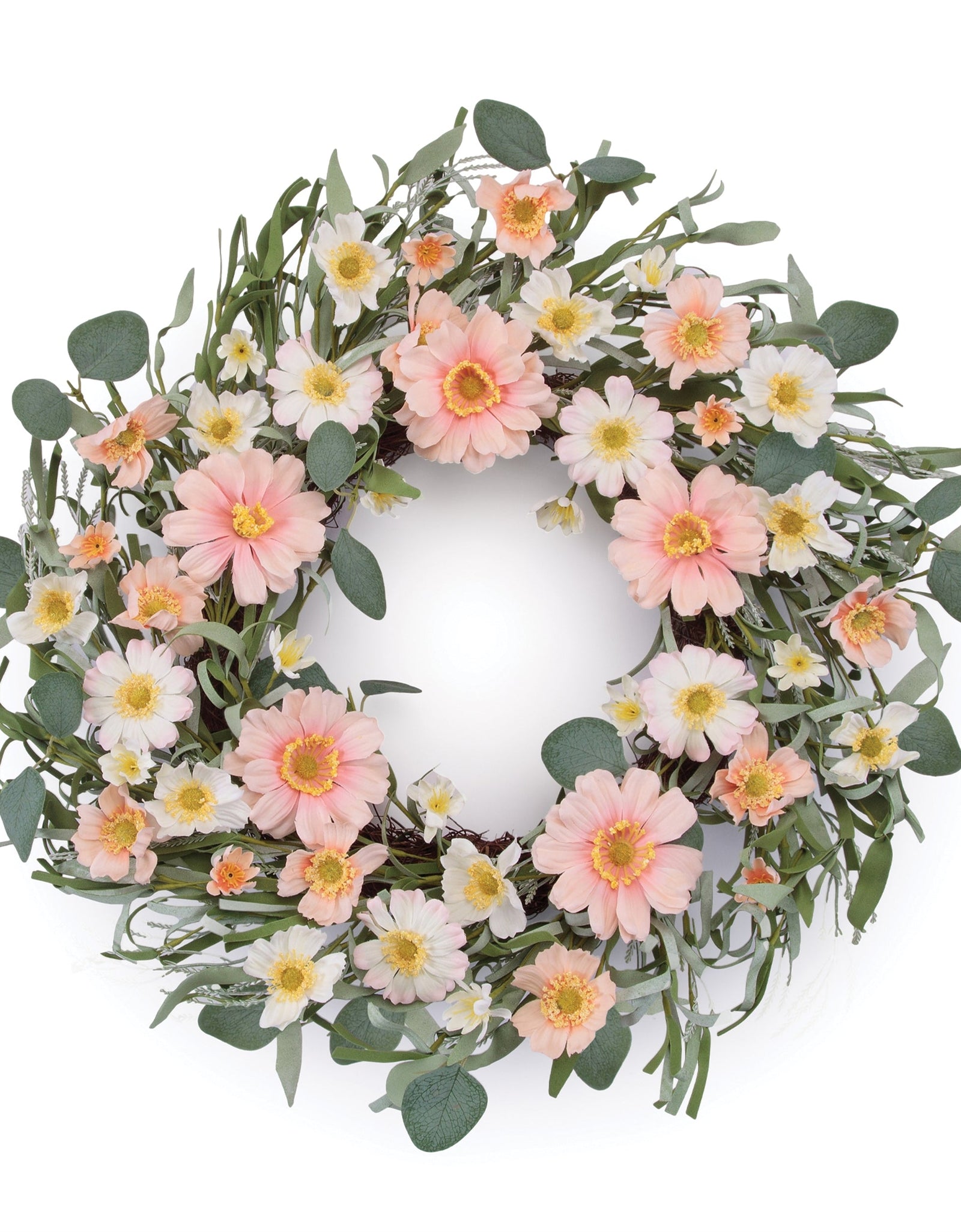 Mixed Daisy Floral Wreath 22"D