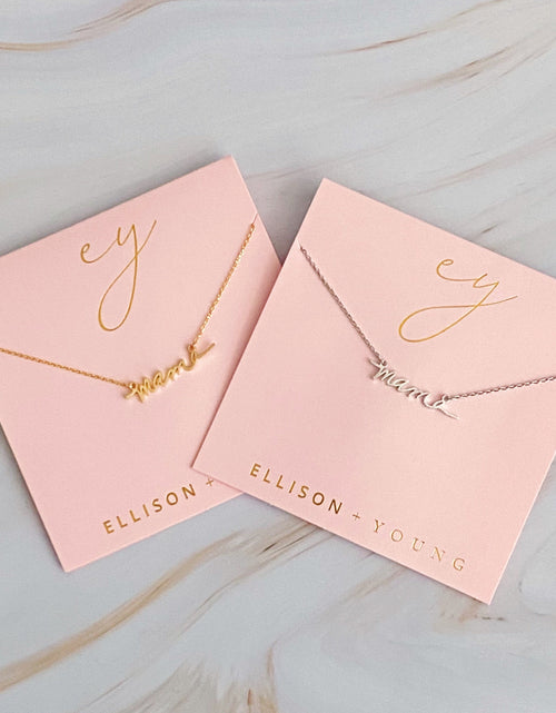 Load image into Gallery viewer, Mama Script Necklace by Ellisonyoung.com
