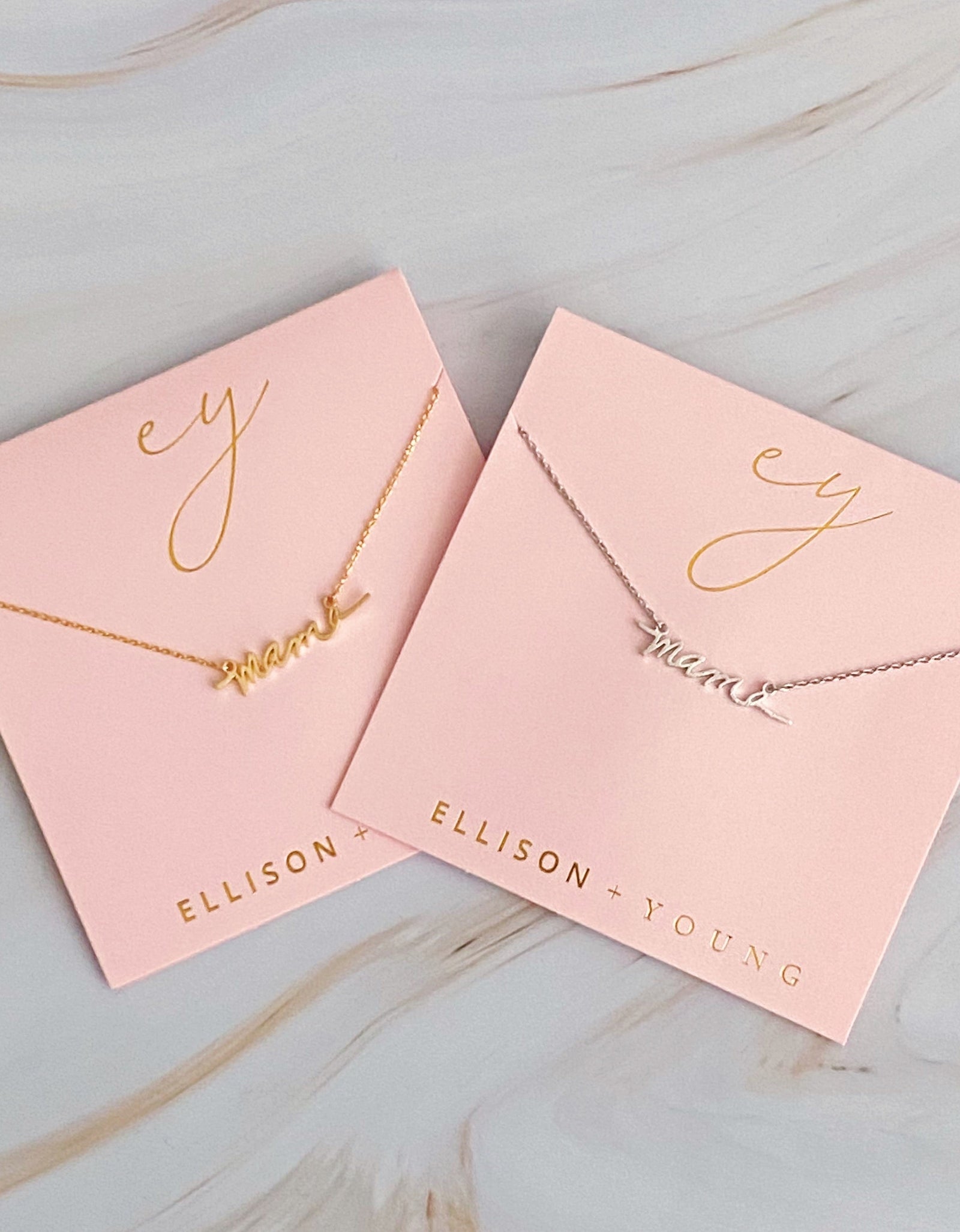 Mama Script Necklace by Ellisonyoung.com