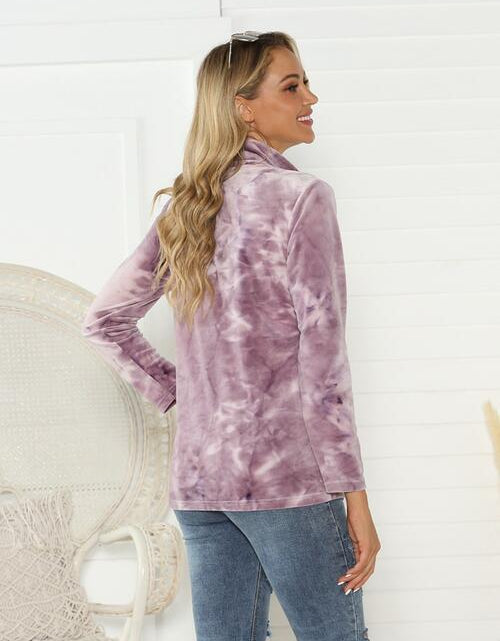 Load image into Gallery viewer, Tie-Dye Half Button Long Sleeve T-Shirt
