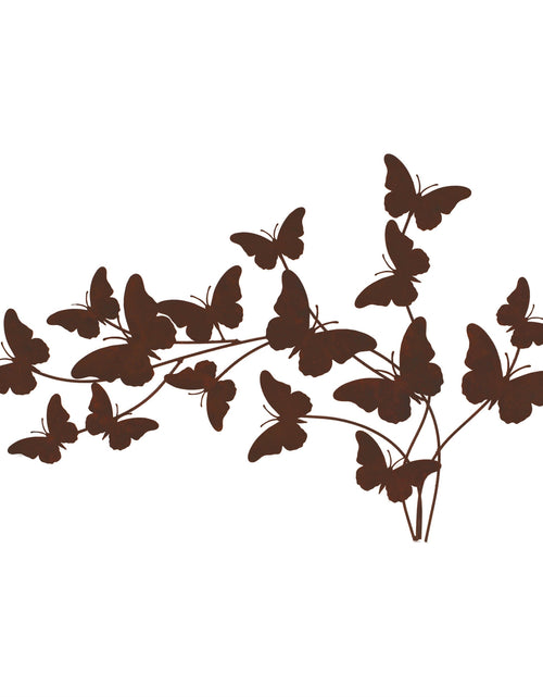 Load image into Gallery viewer, Rusted Metal Butterfly Wall Sculpture 28.75"L
