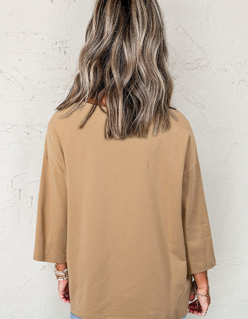 Load image into Gallery viewer, Star Applique Patch Round Neck T-Shirt

