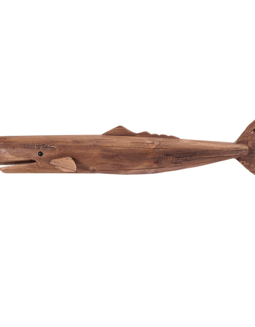 Load image into Gallery viewer, Pine Wood Whale Wall Accent 34"L
