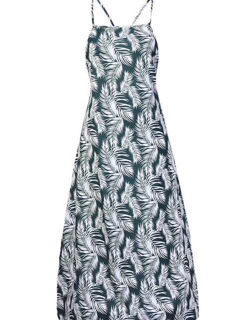 Load image into Gallery viewer, Slit Crisscross Printed Sleeveless Cami Dress
