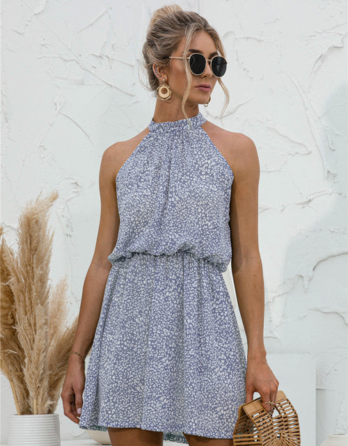 Load image into Gallery viewer, Floral Tied Sleeveless Mini Dress
