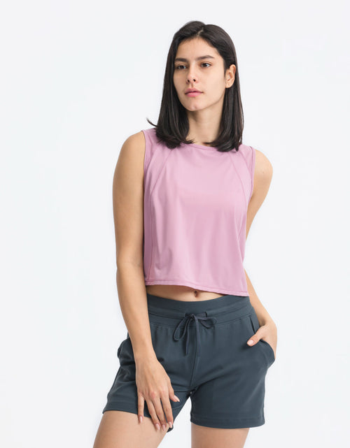 Load image into Gallery viewer, Millennia Round Neck Cropped Active Tank

