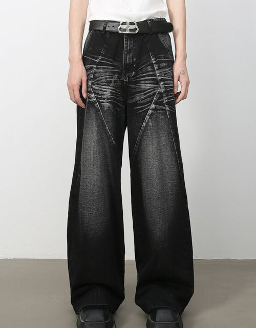 Load image into Gallery viewer, Men's Wide Leg Jeans with Pockets
