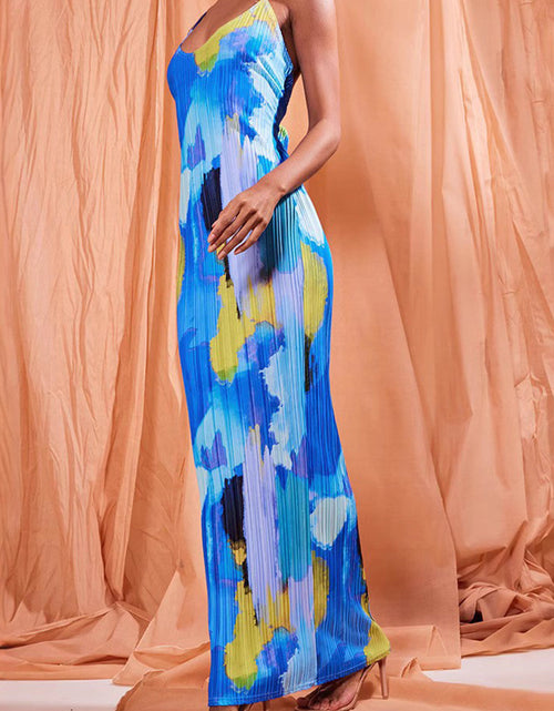 Load image into Gallery viewer, Backless Printed Maxi Cami Dress
