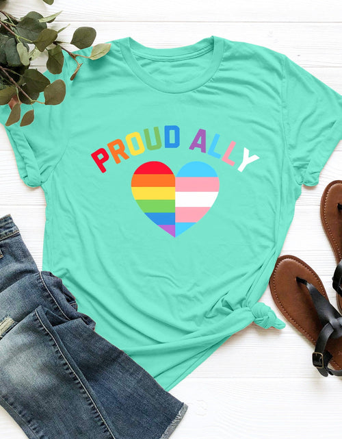 Load image into Gallery viewer, PROUD ALLY Round Neck Short Sleeve T-Shirt
