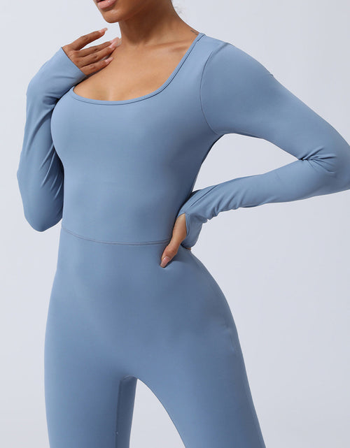 Load image into Gallery viewer, Twisted Backless Long Sleeve Jumpsuit
