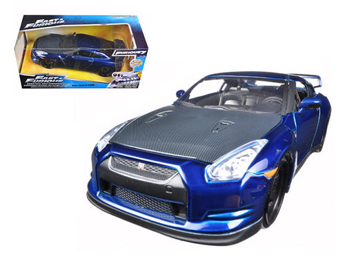 Load image into Gallery viewer, Brian's 2009 Nissan GTR R35 Blue "Fast &amp; Furious 7" Movie 1/24 Diecast Model Car by Jada
