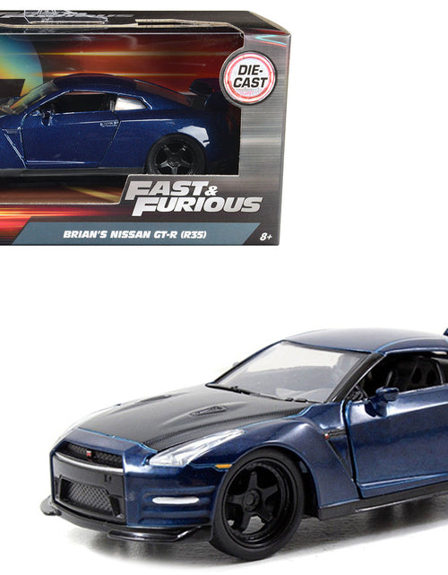 Load image into Gallery viewer, Brian's Nissan GT-R R35 Blue "Fast &amp; Furious 7" Movie 1/32 Diecast Model Car by Jada
