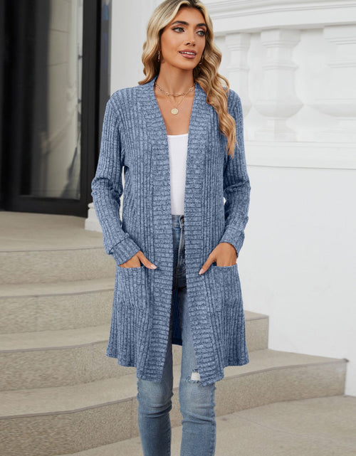 Load image into Gallery viewer, Open Front Long Sleeve Cardigan
